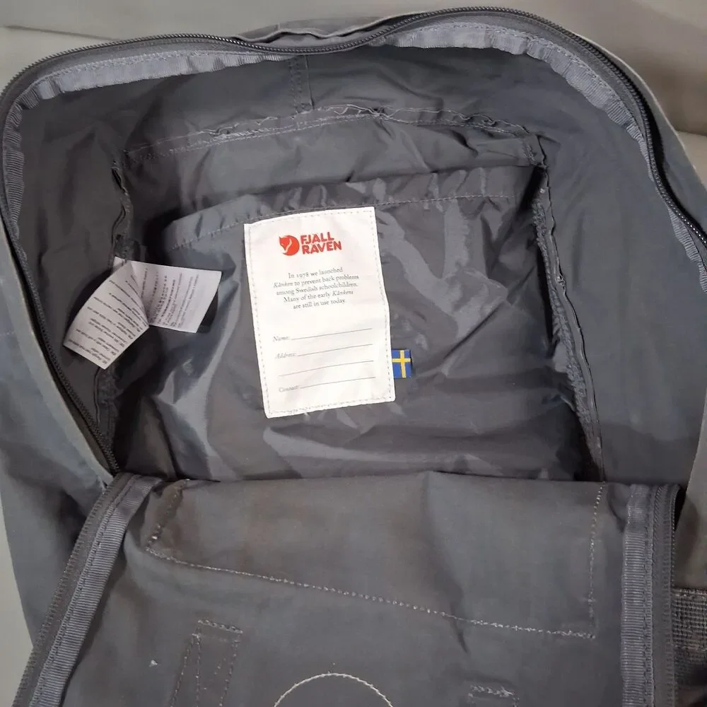 Fjallraven Kanken Backpack Graphite Grey Water Resistant Daypack 16L 23510